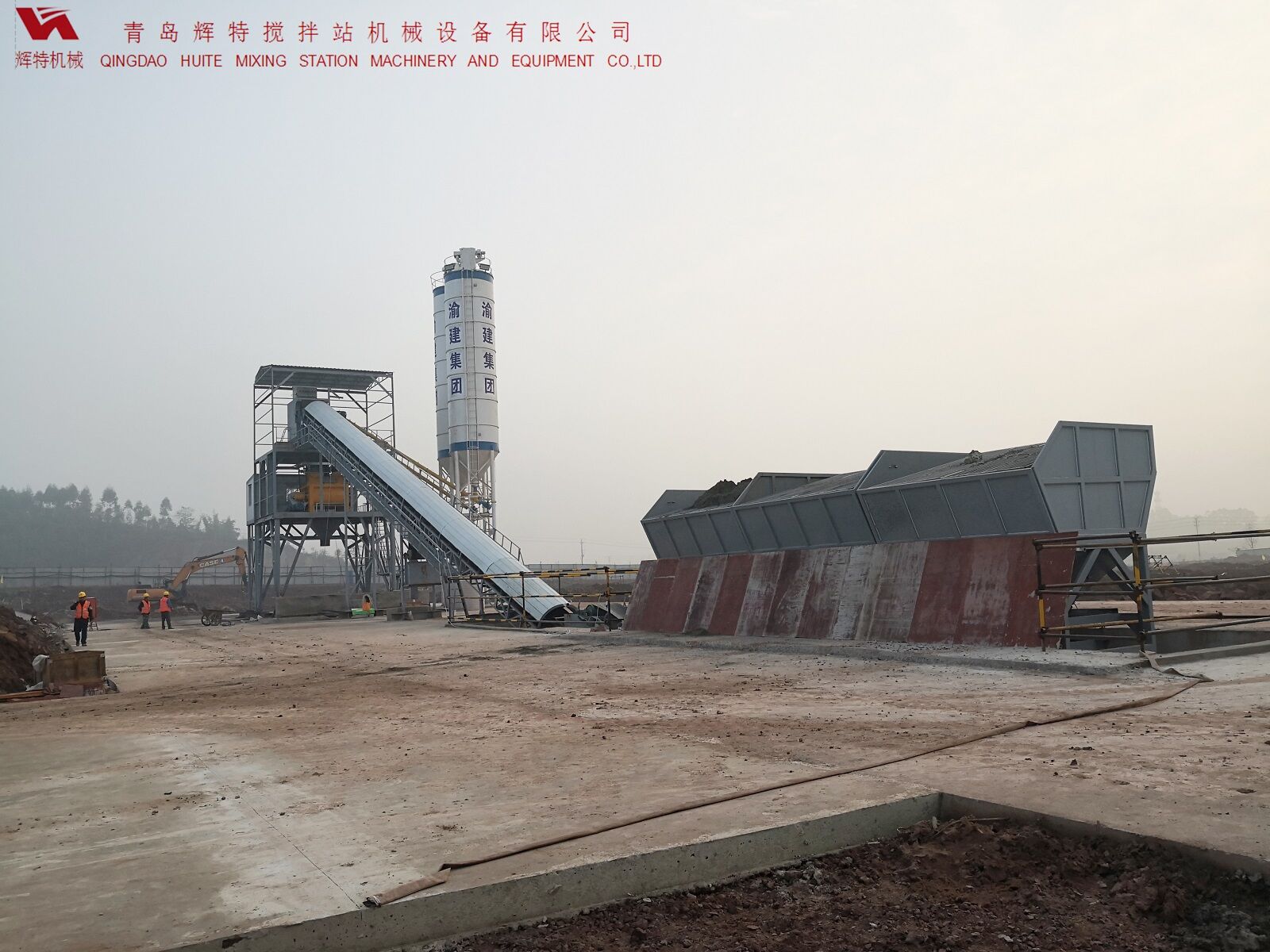 輝特混凝土攪拌站HZS120---保障工作人員安全，實(shí)現(xiàn)模塊化理念