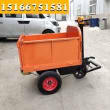 省時(shí)省人工！電動(dòng)手推式工程翻斗車(chē) 手推車(chē)工地水泥砂漿運(yùn)輸車(chē)